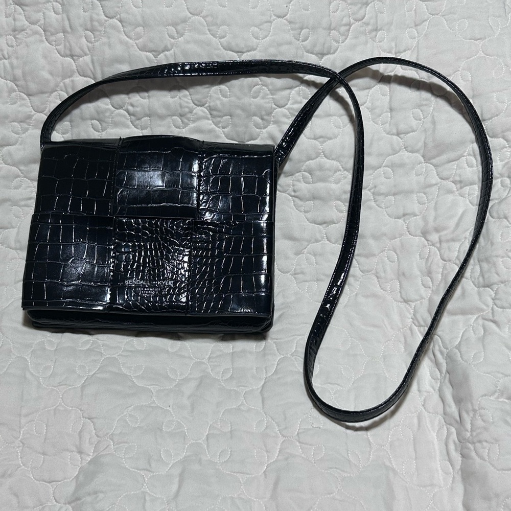 Kendall + Kylie Black Crossbody Bag Purse NWOT